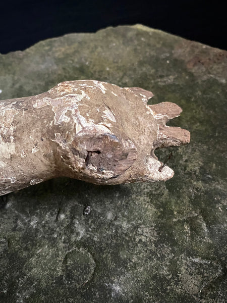 Antique 16th-17th Century Large Polychrome Wooden Arm Fragment