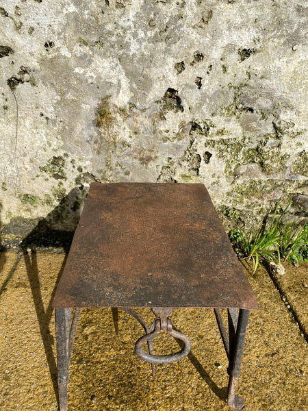 Charming Antique Primitive Blacksmith Made Wrought Iron Footman c.1800 - Source Vintage