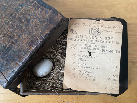 A Charming 19th Century Egg Box With A Surprise Inside - Source Vintage