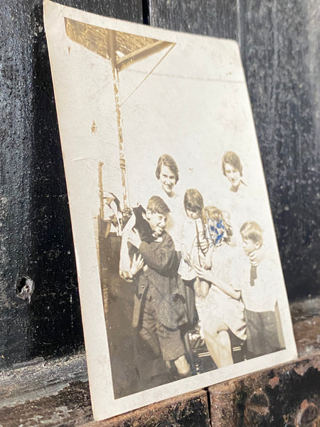 Sinister Antique Black & White Defaced Photo From The 1920’s