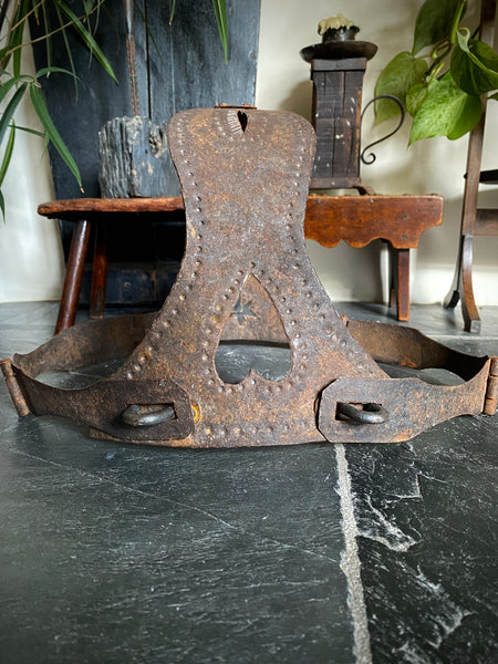 Rare Antique 19th Century Riveted Metal Chastity Belt - Source Vintage
