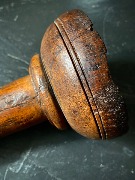 Rare Large Antique Late 17th - Early 18th Century Carved Walnut Ecclesiastical Stamp - Source Vintage