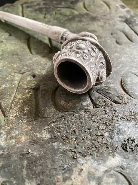 Exceptional Antique 19th Century Novelty Clay Pipe With Hand & Cornucopia