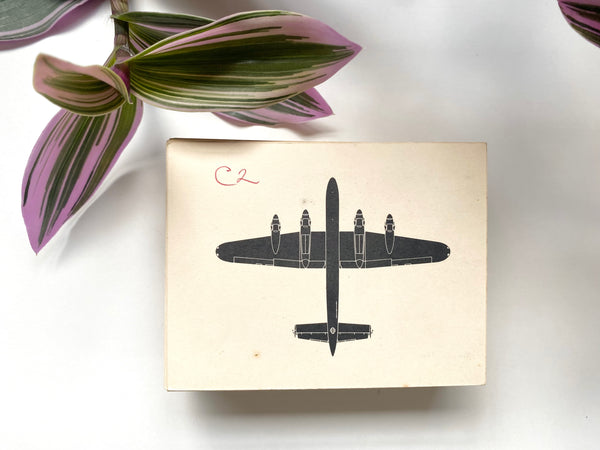 Vintage WW2 Aircraft Identification Proficiency Test cards - Source Vintage