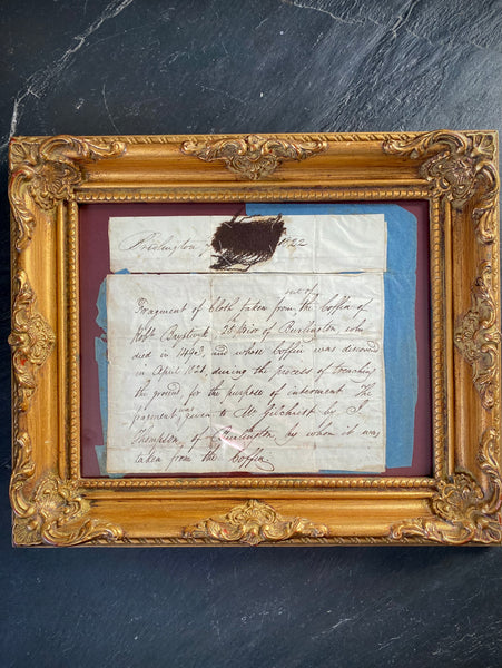 Remarkable Fragment Of 15th C. Burial Cloth Exhumed During Trenching in 1821 With Provenance - Source Vintage