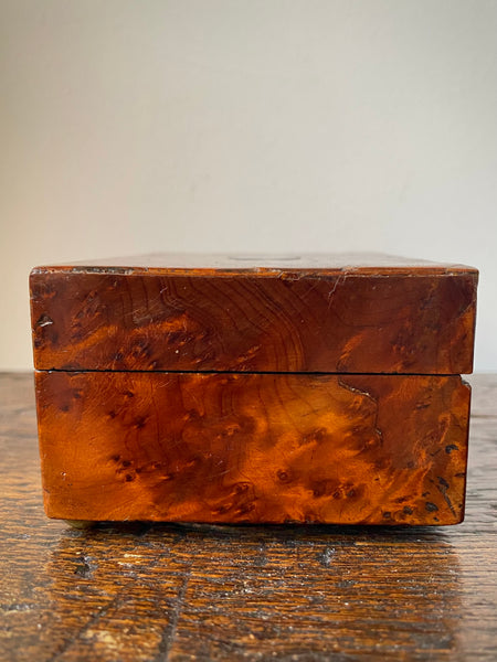 Antique Late Georgian - Early Victorian Walnut Veneer Musical Box Plays English National Anthem, Rule Britannia & 1 Other