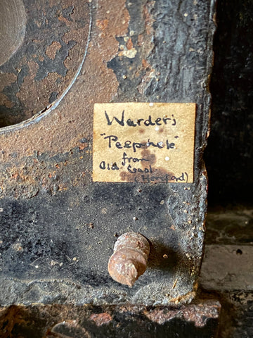 Salvaged Antique Warden’s Peephole From Hereford Gaol (1796-1870) With Handwritten Label