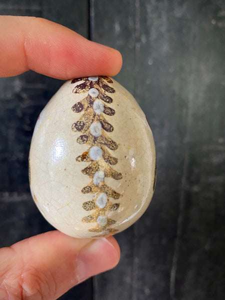 Very Rare Georgian Ceramic New Born Baby Gift Ceramic Egg c.1780–1830