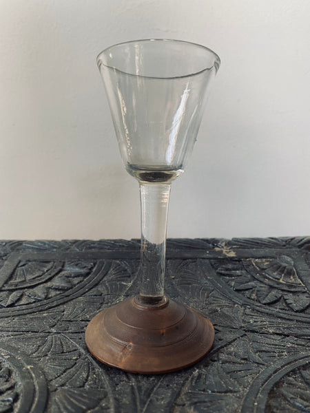 Rare Antique 18th Century Make-Do Period Repaired Drinking Glass