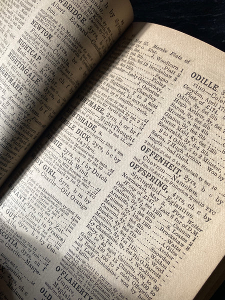 Antique 19th Century Horse Racing Form Book Dated 1885 - Source Vintage