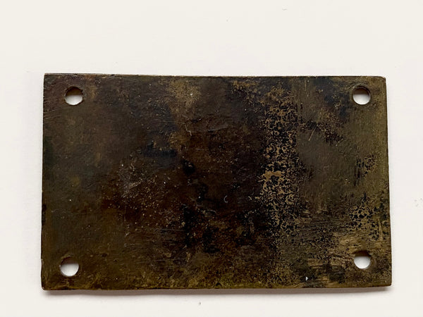 Curious Antique Victorian Brass Plaque Dedicated To A Yew Tree Blown Down By Storm Tempest 1842