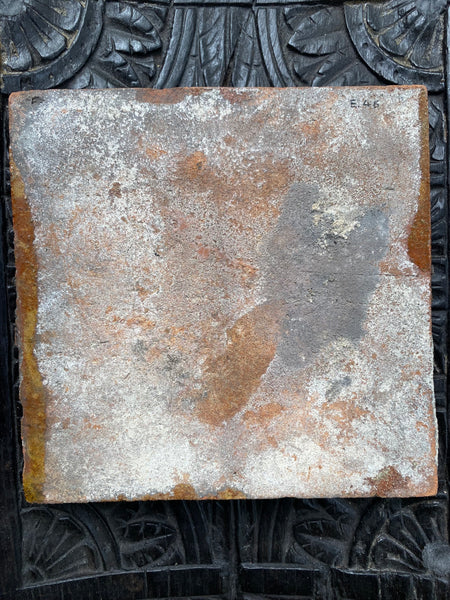 Antique Late 16th Century Glazed Rampant Lion Floor Tile Ex Alison Barker Collection