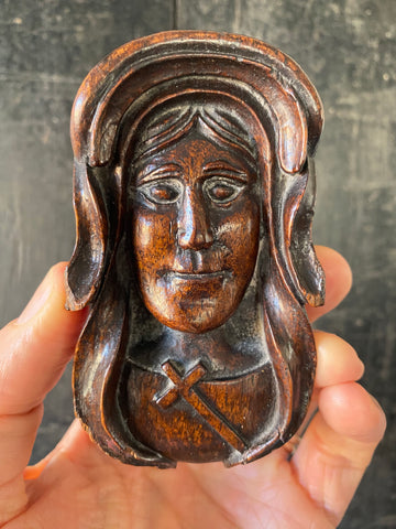 Rare Antique Carved Corbel Of The English Catholic Martyr Margaret Clitheroe