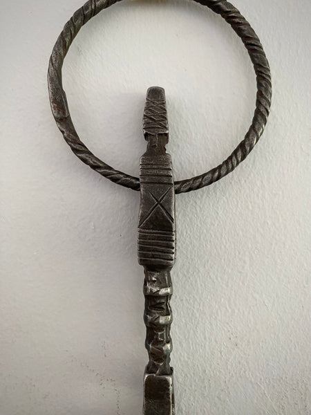 Antique Unusual Ornate Wrought Iron Horse Snaffle Bit With Protection Marks?