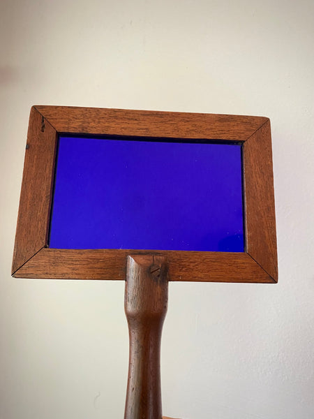 Rare Antique 19th Century Custom Made Treen Handheld Claude Lorrain Style Glass Filter