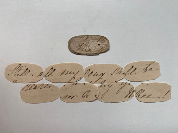 Unusual 19th Century Brooch Containing Period Miniature Paper Handwritten Notes