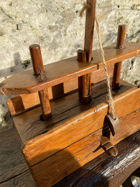 Superb Antique Early 19th Century Pine Drop Down Mouse Trap c.1820