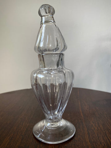 Antique 18th Century Glass Dry Mustard Jar c.1790