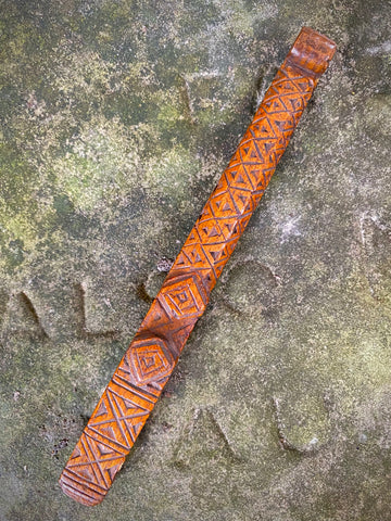 Handsome Antique Carved Treen Knitting Sheath c.1800