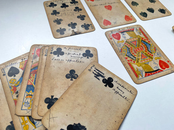 Rare Antique Folk Art Tarot Fortune Telling Cards Made By A Soldier During World War 1