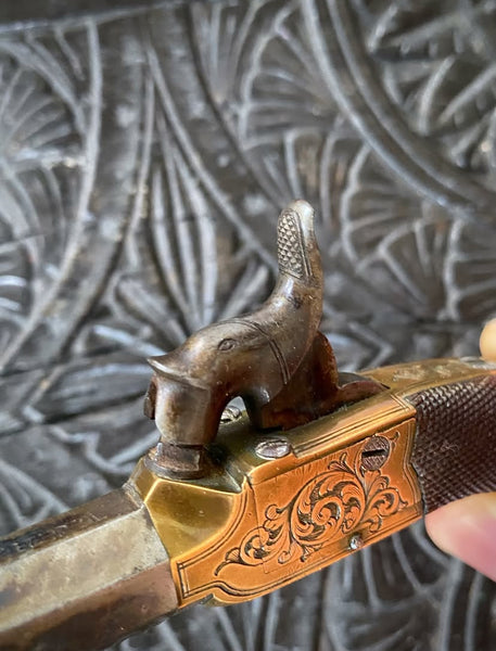 Exceptional Antique 19th Century Ladies Self-Defence Percussion Muff Pistol By V&R Blakemore