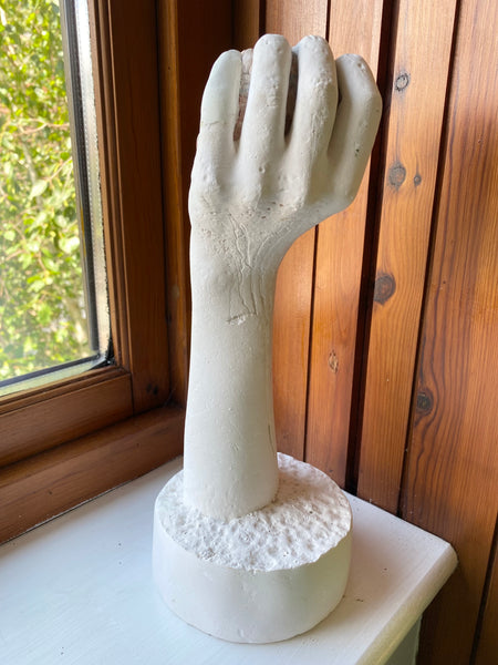 Vintage Plaster Arm Sculpture Clutching A Brain In It’s Fist c.1980’s