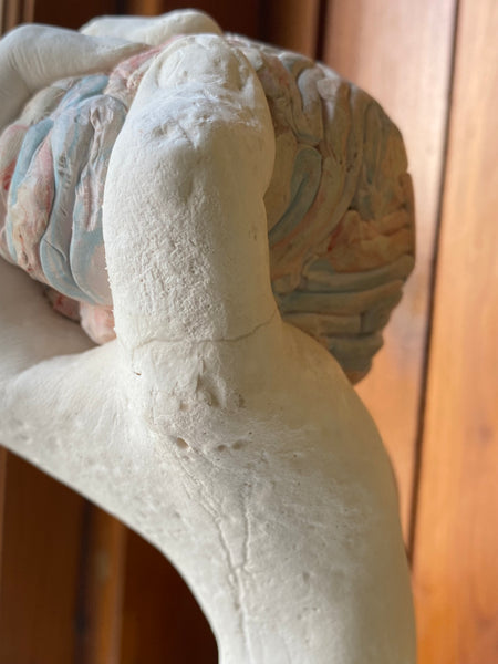 Vintage Plaster Arm Sculpture Clutching A Brain In It’s Fist c.1980’s