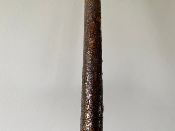 Rare Antique Early 20th Century Folk Art Hand Carved Figural Walking Stick In The Form Of Lloyd George