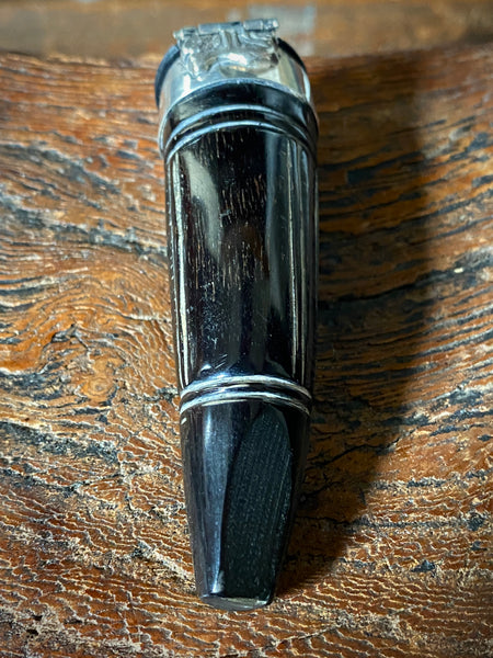 Rare Antique 19th Century Carved Horn & Sterling Silver Snuff Mull With Mysterious Allegorical Silver Head - Source Vintage