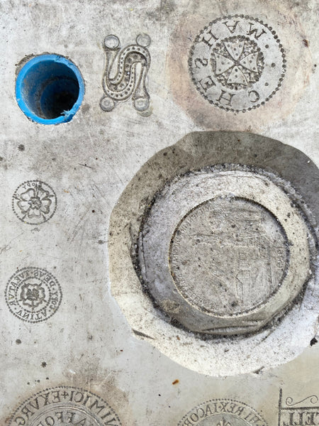 Curious Plaster Coin Mould With Various Imagery Of Coins Relating To Nostell Priory