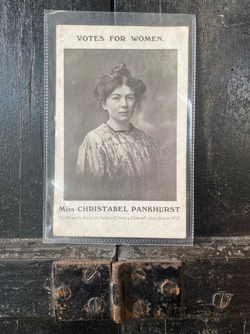 Original Antique Suffragette Propaganda Postcard Ft. Christabel Pankhurst, One Of The Leading Figures In The British Women’s Suffrage Movement