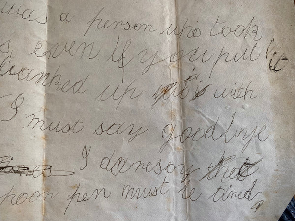 Antique 19th Century Handwritten Psychography Written In A Trance Like State c.1880 Occult Paranormal Spiritualism