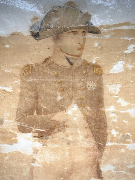 Rare Early 19th Century Engraver’s Proof Of Napoleon At Malmaison On Silk, After Jean-Baptiste Isabey, Engraved By Charles-Louis Lingée And Finished By Richard Cooper c. 1802–1804