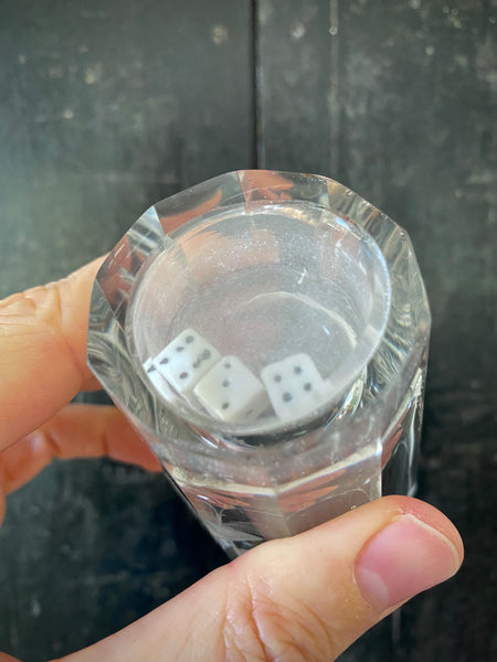 Antique 19th Century Gaming Gambling Glass Engraved With ‘Success To The Renown’ & An Image Of A Schooner Ship