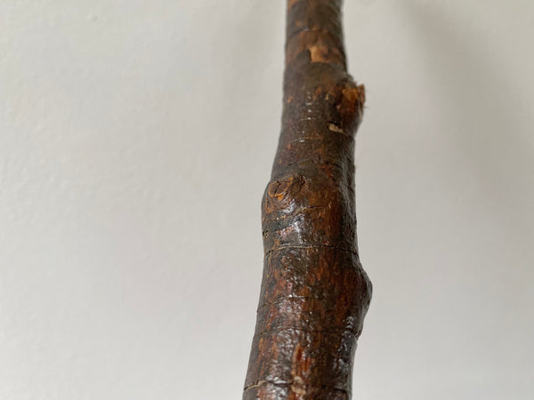 Rare Antique Early 20th Century Folk Art Hand Carved Figural Walking Stick In The Form Of Lloyd George