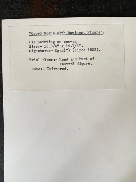 Mysterious Antique 16th Century Oil On Canvas Painting With Infrared Scans Dating It To Circa 1533 - Source Vintage