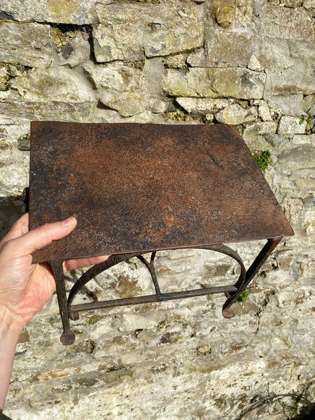 Charming Antique Primitive Blacksmith Made Wrought Iron Footman c.1800 - Source Vintage