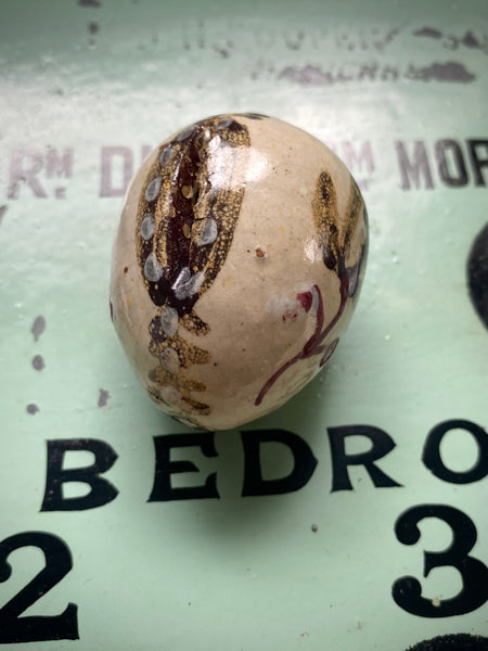 Very Rare Georgian Ceramic New Born Baby Gift Ceramic Egg c.1780–1830