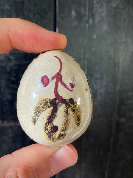 Very Rare Georgian Ceramic New Born Baby Gift Ceramic Egg c.1780–1830