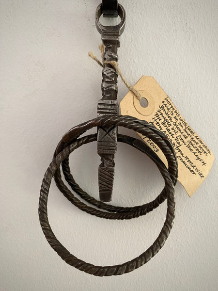 Antique Unusual Ornate Wrought Iron Horse Snaffle Bit With Protection Marks?