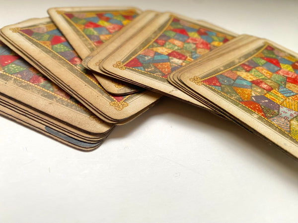 Rare Antique Folk Art Tarot Fortune Telling Cards Made By A Soldier During World War 1