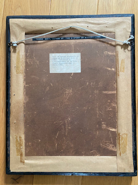 Rare Pairing Of 18th Century Portrait Of Thomas Gent (1693–1778) & Original Copy Of Of His Book, ‘The History of Rippon (1777)’