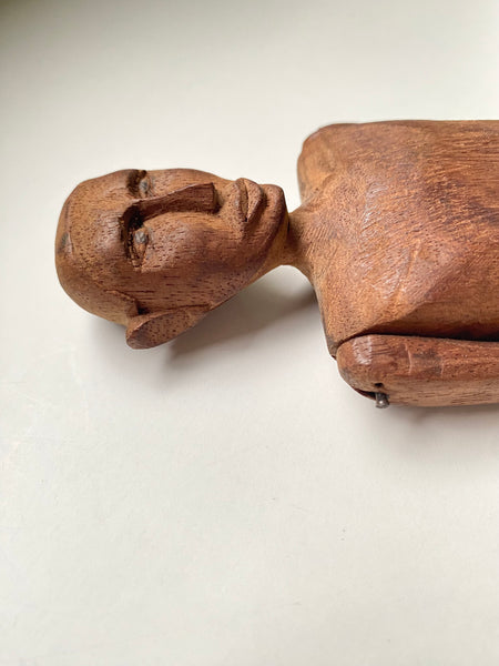 Well Made Vintage Wooden Folk Art Articulated Figure