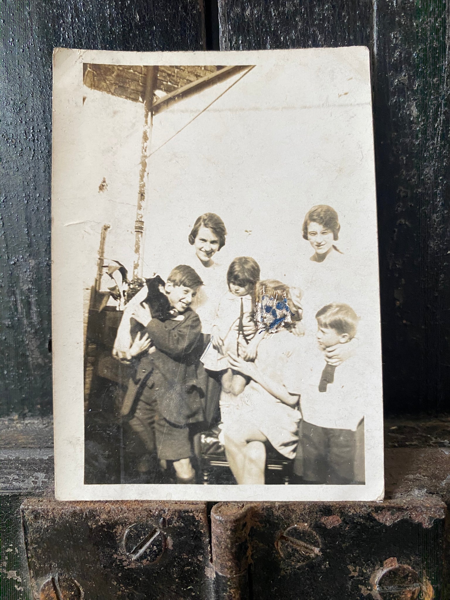 Sinister Antique Black & White Defaced Photo From The 1920’s