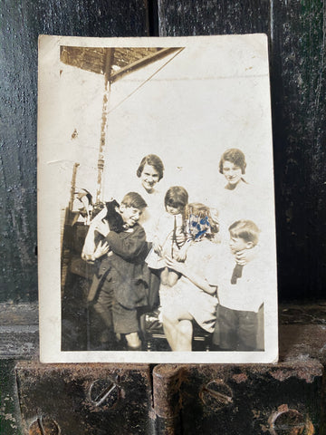 Sinister Antique Black & White Defaced Photo From The 1920’s