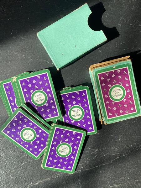Rare Set Original Antique Early 20th Century Suffragette ‘Votes For Women’ Playing Cards c.1910 - Source Vintage