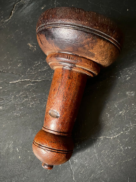 Rare Large Antique Late 17th - Early 18th Century Carved Walnut Ecclesiastical Stamp - Source Vintage