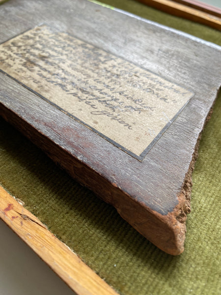 Rare Section Timber From 19th Century Royal Navy Battleship HMS ‘Victoria’, With Period Handwritten Manuscript Label Provenance