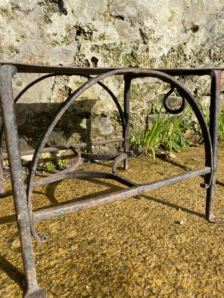 Charming Antique Primitive Blacksmith Made Wrought Iron Footman c.1800 - Source Vintage