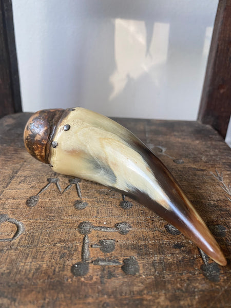 Rare Early Antique 19th Century Folk Art Horn & Wood Sailor Made Fid